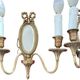 Pair of mirror wall lights in bronze - Maison Lucien Gau, Paris