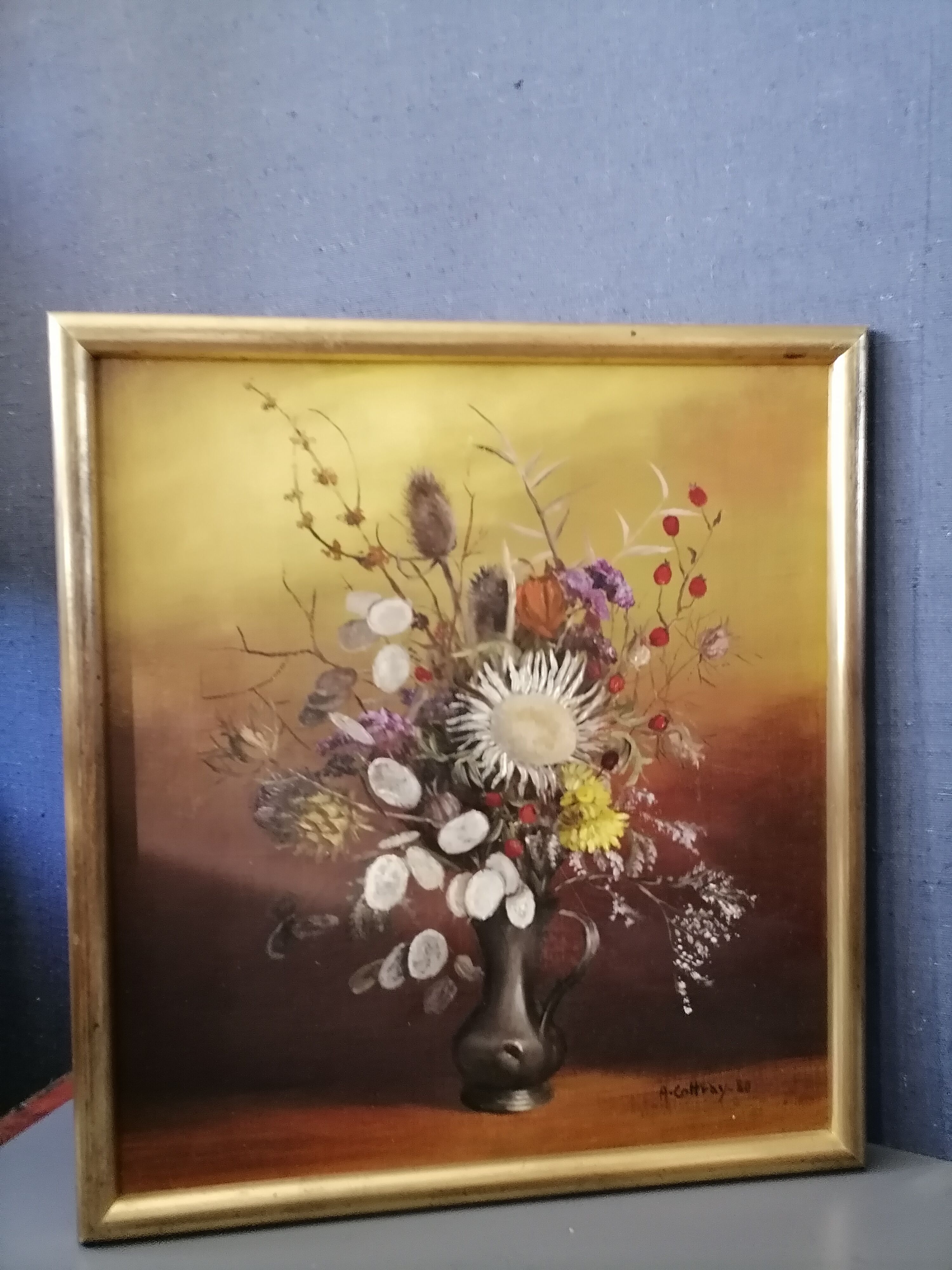 Tableau Andrée Cottray 1980, bouquet