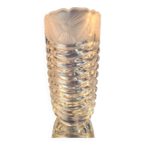 Antique crystal vase, floral pattern