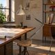 Lampe vintage 1970 d'architecte Ledu gris perle bureau - 80cm