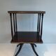 Rotating Table with Two Mahogany and Brass Platforms with Turned Columns.