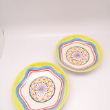 Assiette creuse multicolore en céramique italienne