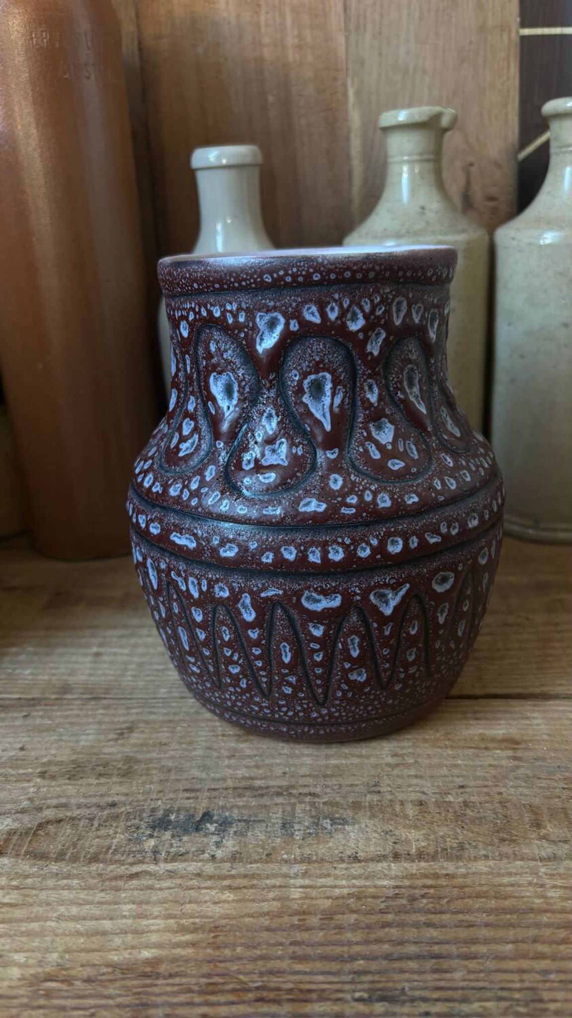 Jean Austryu (1910-2012) French ceramic 1950's, ceramic vase, France Céramique