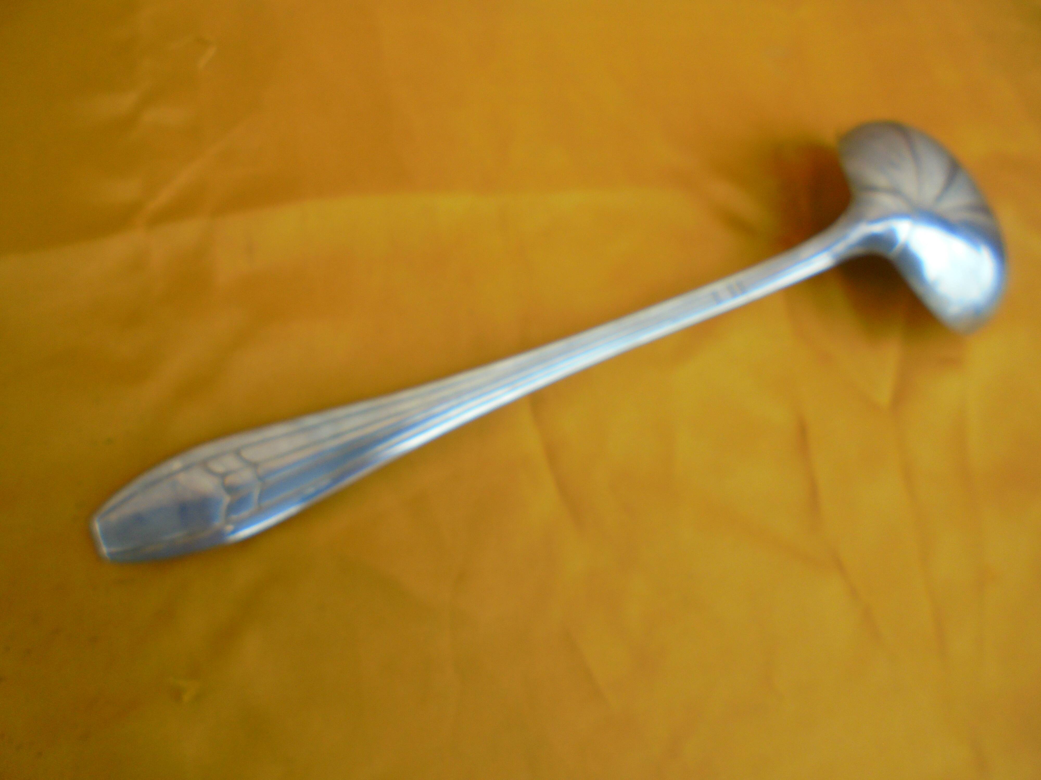 Art deco ladle silver metal goldsmith's hallmark