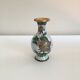 Small Chinese vase - partitioned enamels - flower decoration - height 10.6 cm