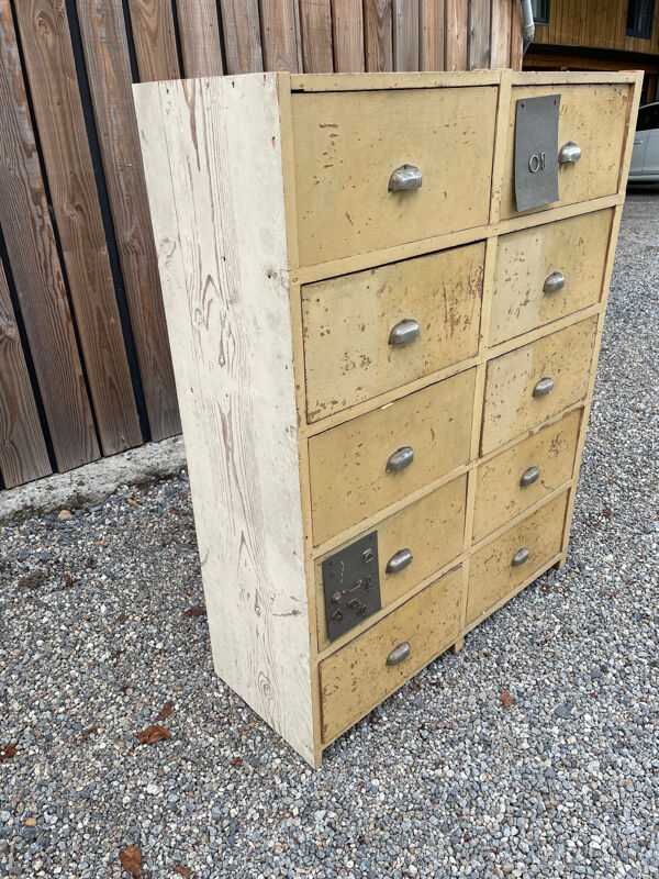 Meuble à tiroir meuble de métier ancien