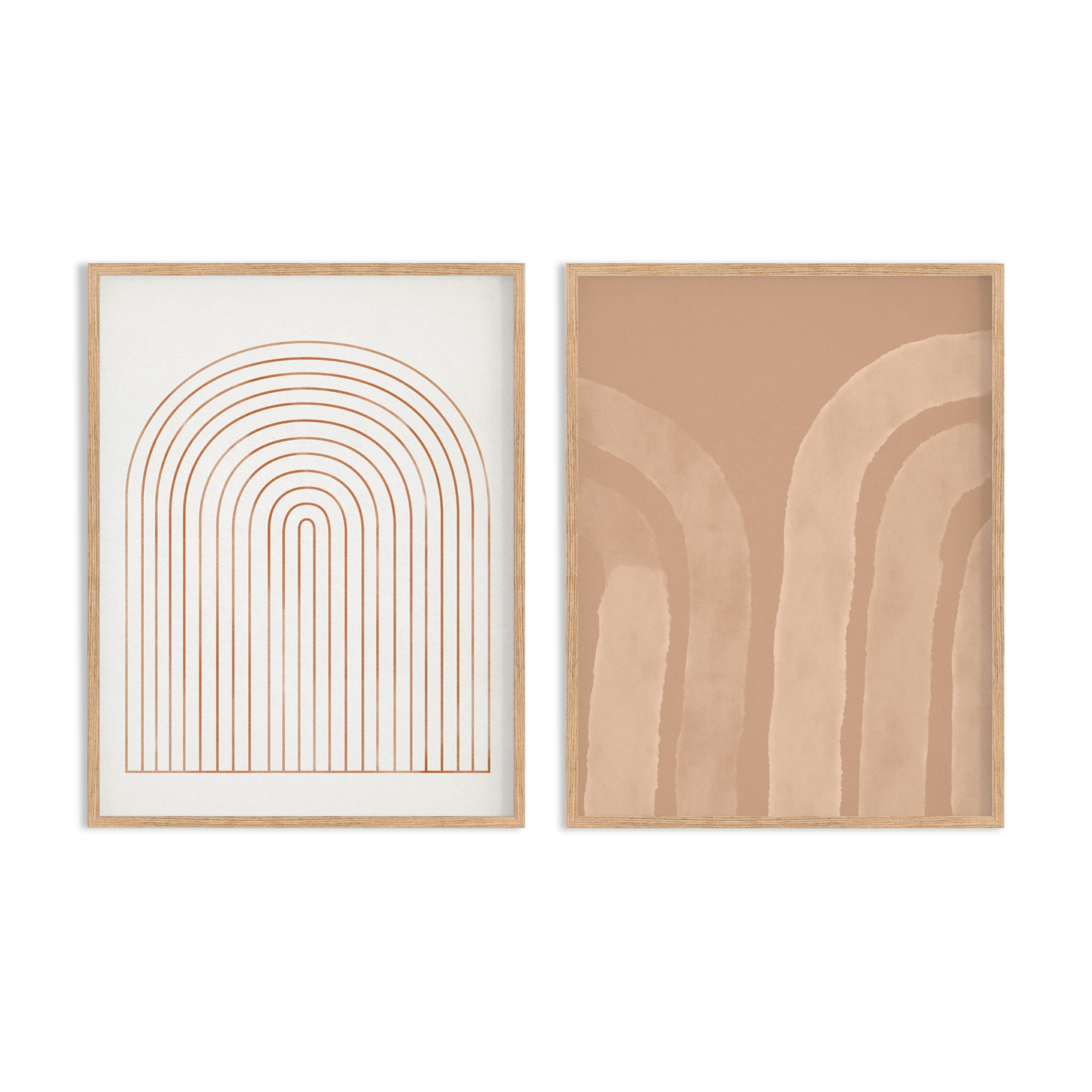 Pair of giclee prints, abstract wall art set of two, 50x70cm