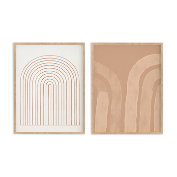 Pair of giclee prints, abstract wall art set of two, 50x70cm