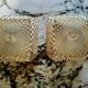 Pair of vintage molded glass ceiling lights