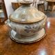 Glazed stoneware soup tureen with lid and plate – French workshop – 20th century