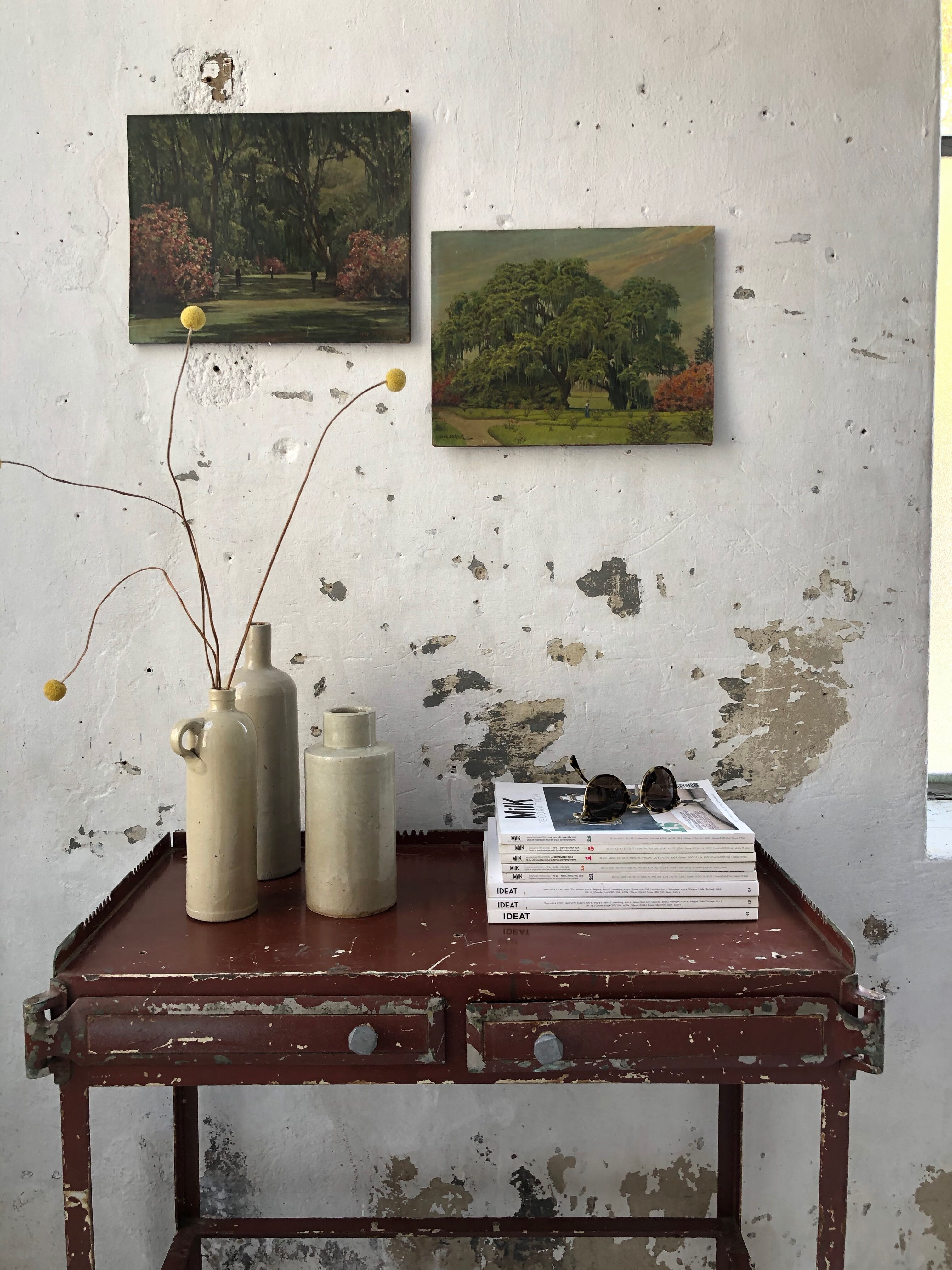 Oil painting on cardboard J.Ryck