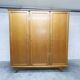 French wardrobe with tapered legs, 3 doors, 120cm hanging rail, new.