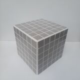 Gray tiled cube