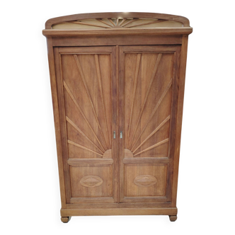 Art Deco wardrobe with radiating pattern - 1930
