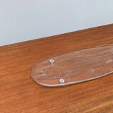 Large Vintage Glass Plate in the Shape of a Swedish Fish by Pukeberg Glass