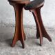 Pair of pedestal stools in wood Arts & Crafts, France, circa 1920