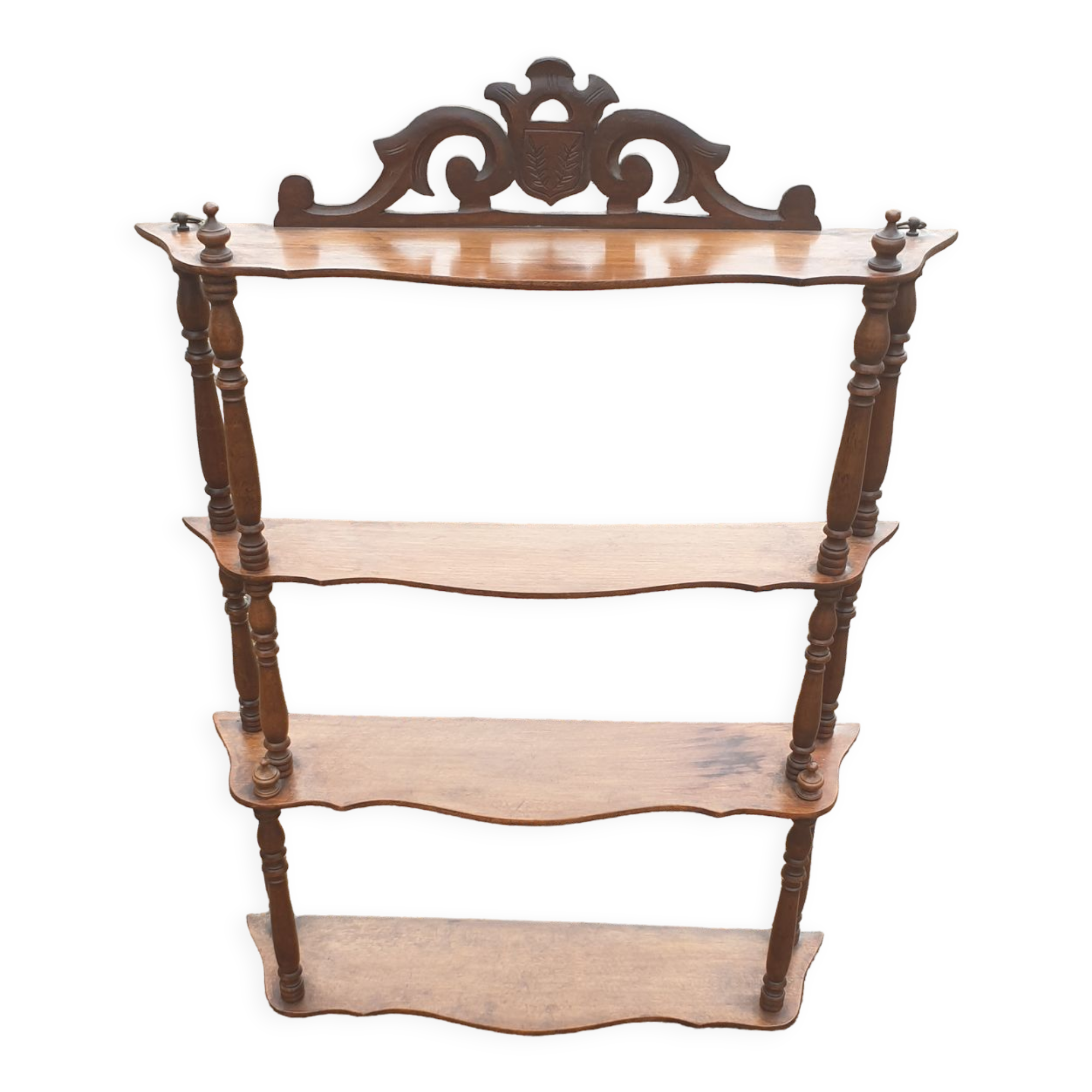 Wall shelf Napoleon III solid walnut