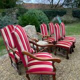 Lot de chaises anciennes os de mouton