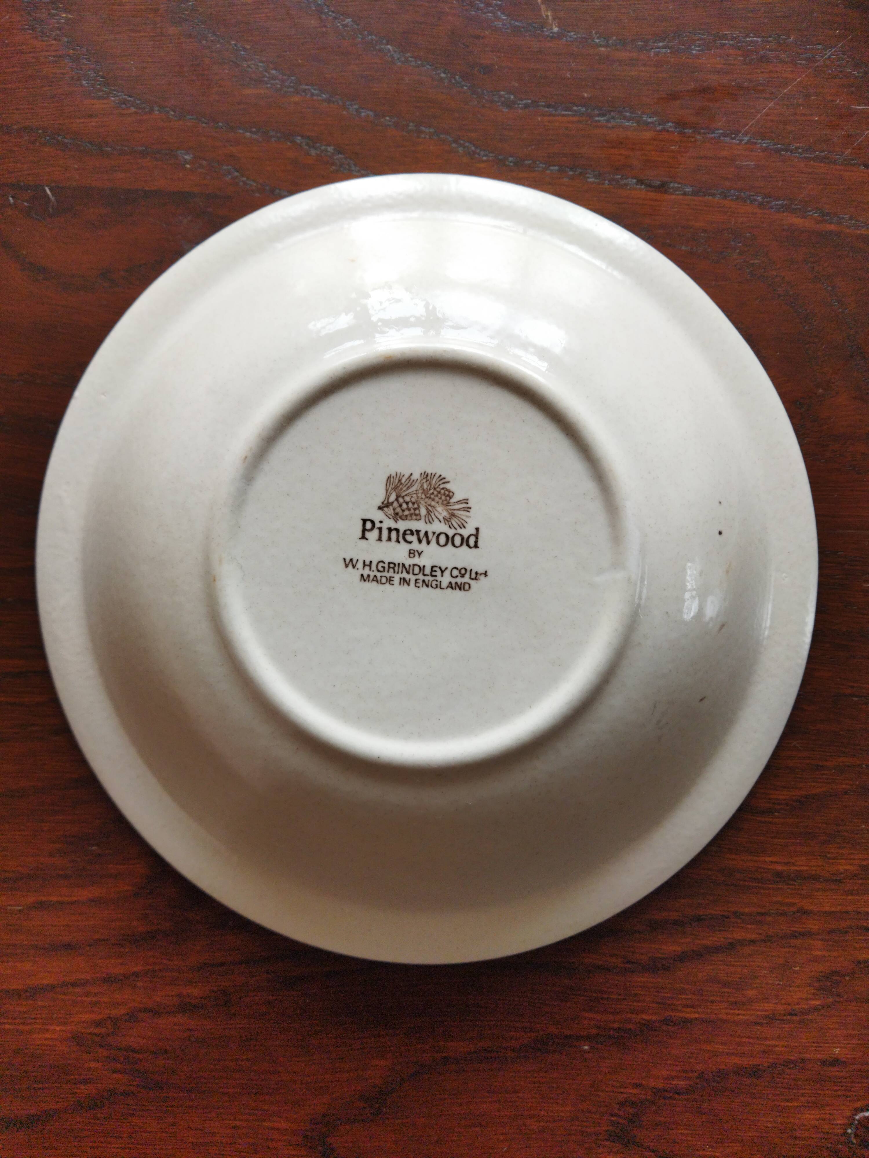 6 WH Grindley “Pinewood” soup plates