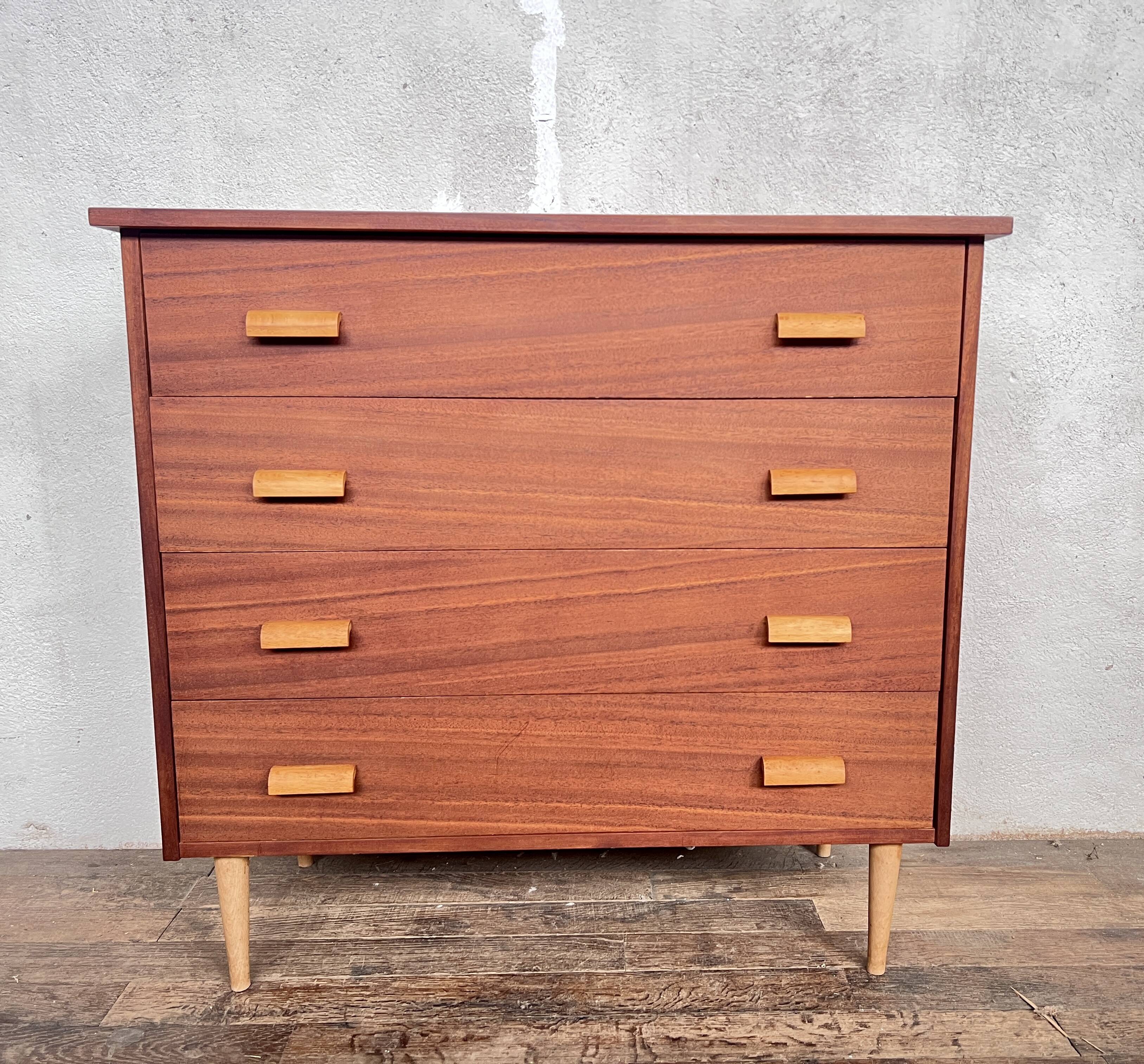 Scandinavian teak chest of drawers