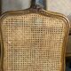 Chairs (lot of 6) Louis XV style in solid walnut caned 1940
