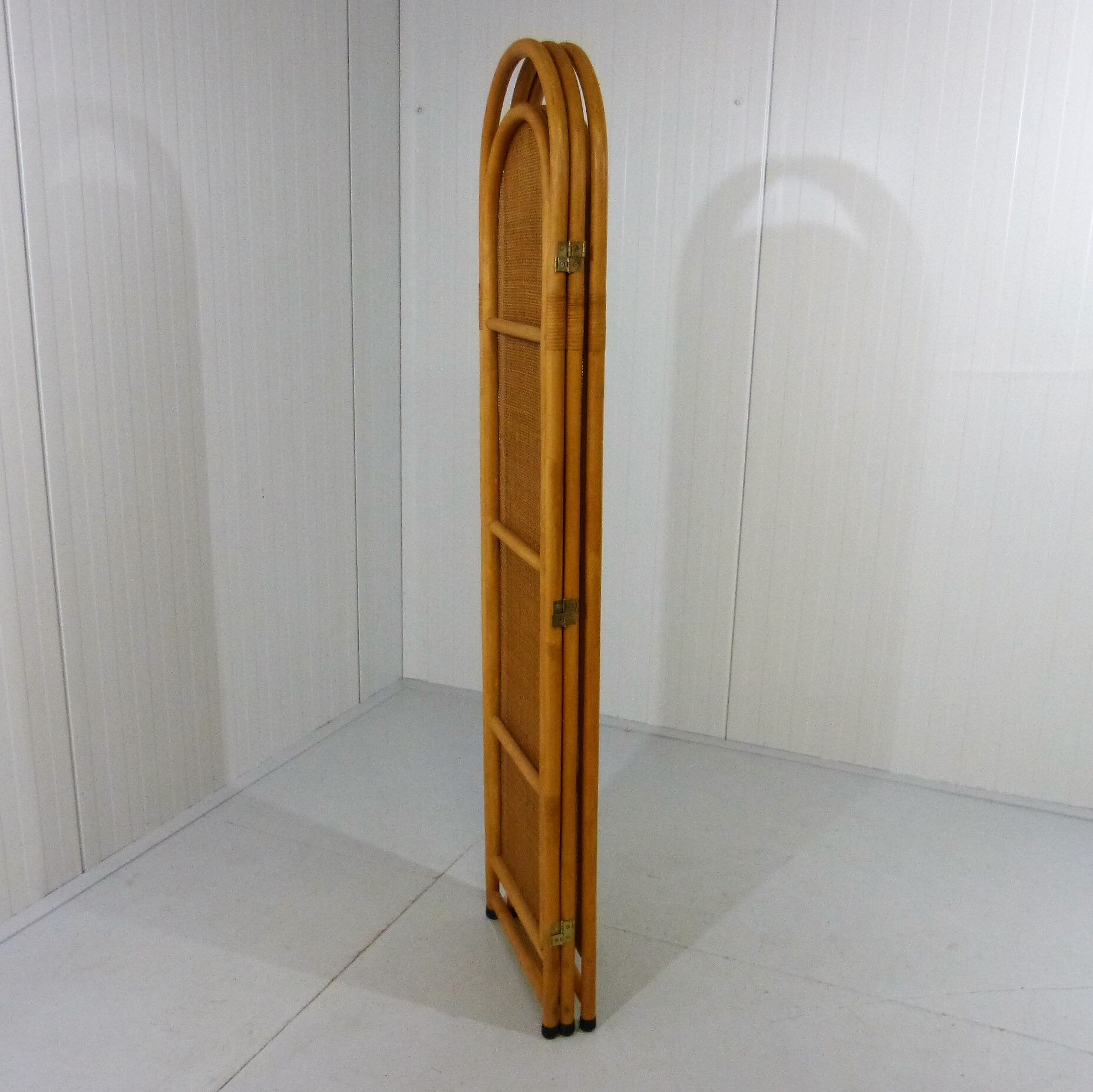 Rattan & wicker folding screen, 1980’s