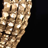 Miroir rond lumineux à strass