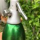 Siphon green aluminium, vintage 1960