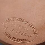 Bottle vase by Paul Badié, La Brague pottery in green ceramic