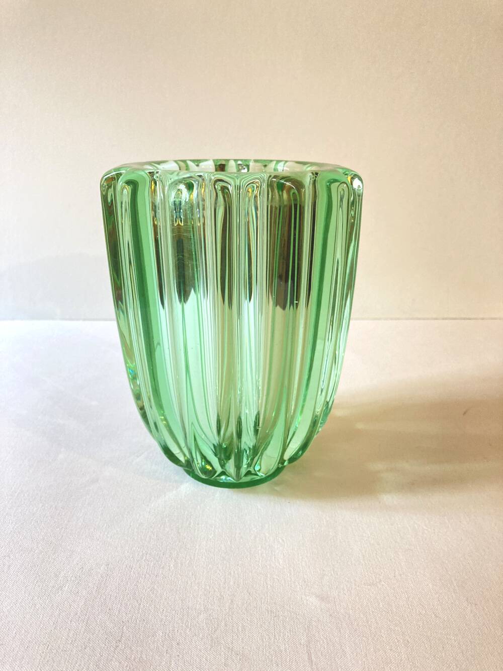 Glass vase signed Pierre D'Avesn, 1950s