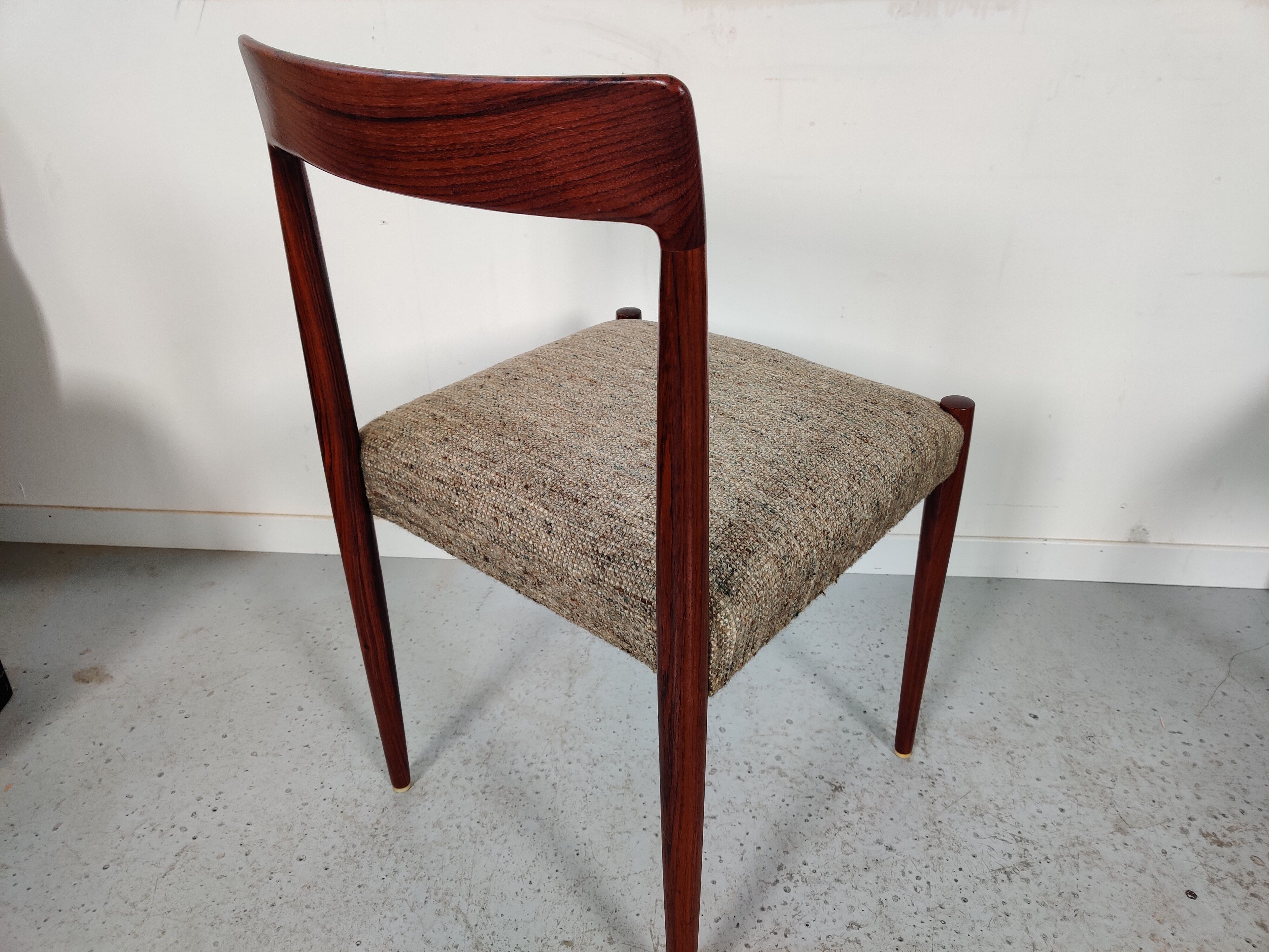 6 scandinavian chairs from lübke in rosewood, 60s