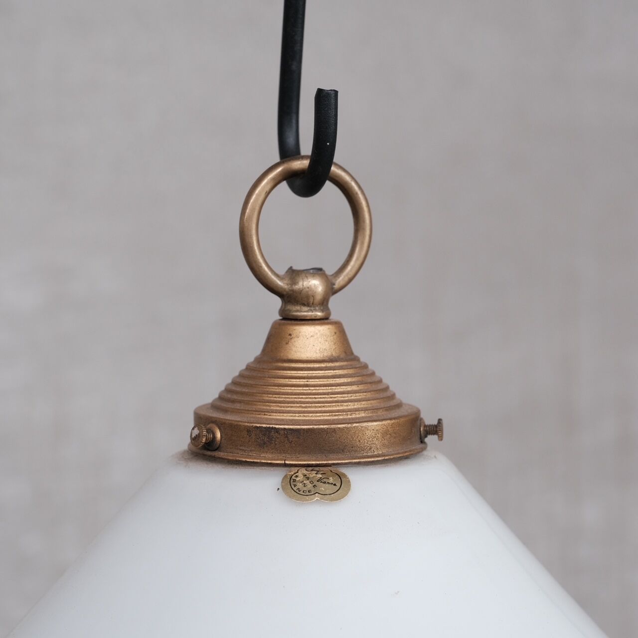 Two tone french antique pendant light