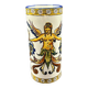 Small cylindrical vase in Gien earthenware - Renaissance pattern