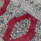 Persian oriental rug in burgundy red and gray wool 160x240cm