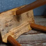 Solid wood tripod stool from the 50s