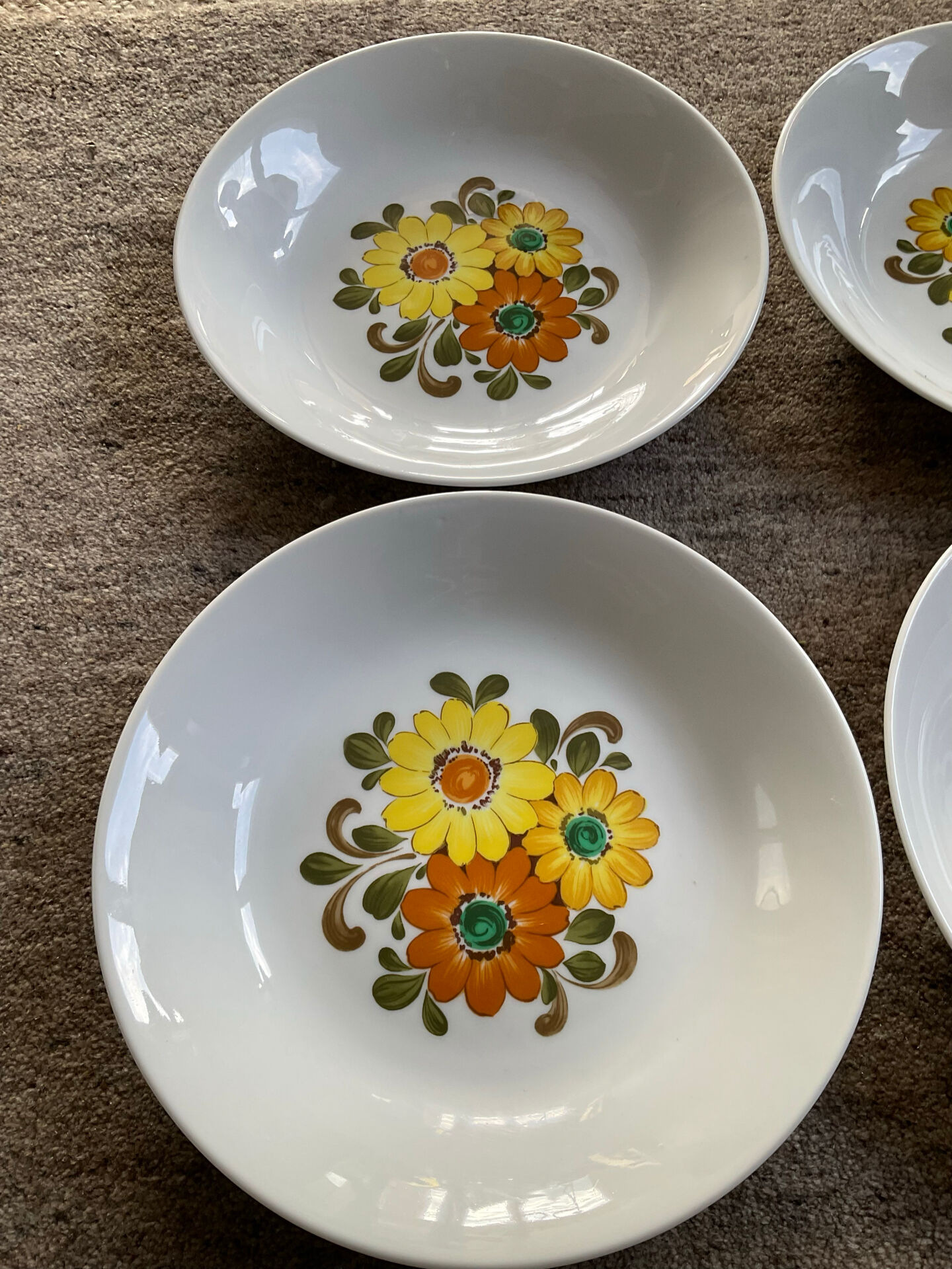 Set of 6 vintage porcelain plates