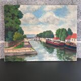 Canal barge painting