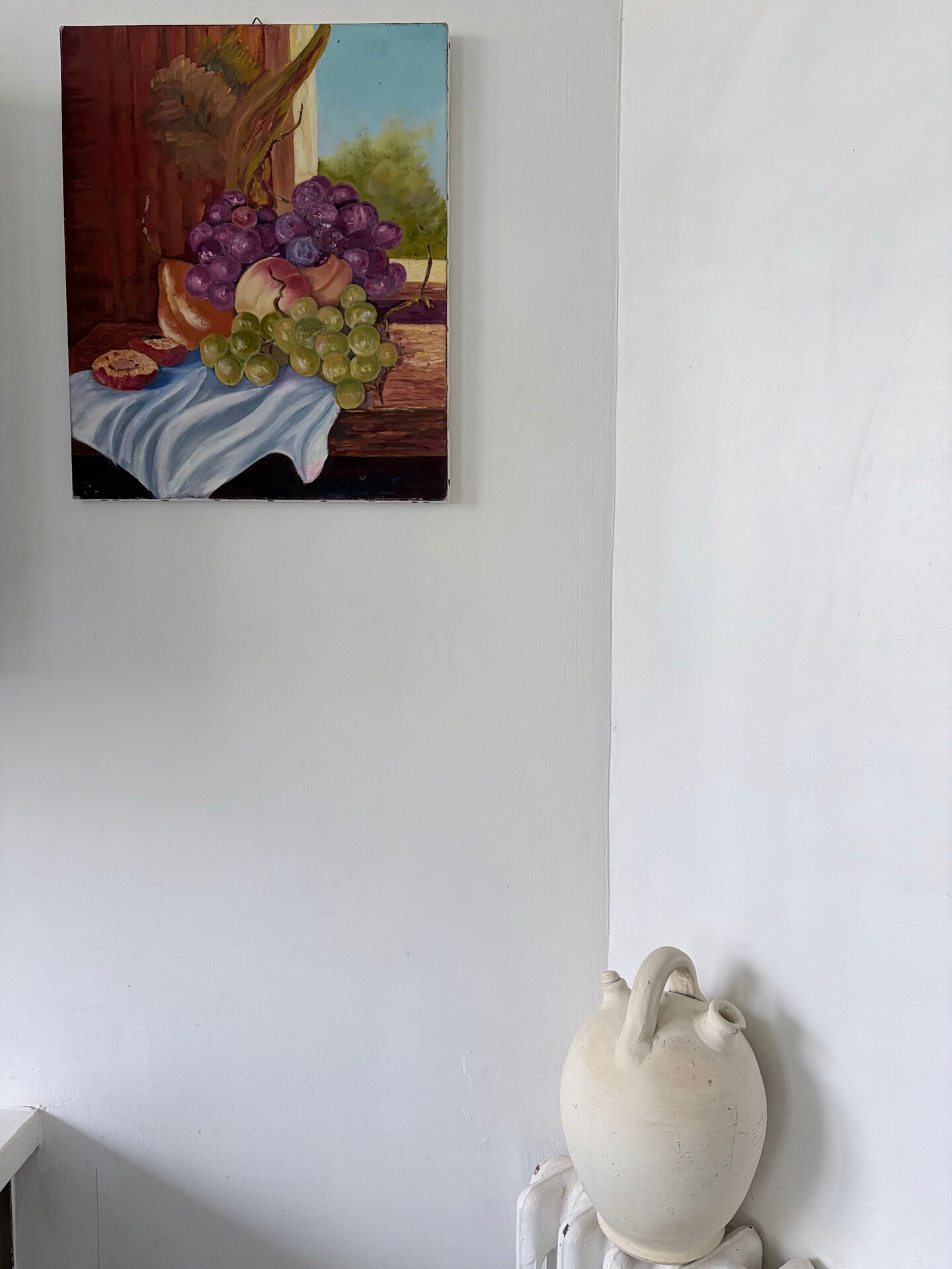 Still life in oil, the grapes