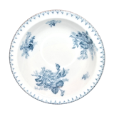 Plat creux, saladier à décor de fleurs bleues u&c Sarreguemines, service "Flore"