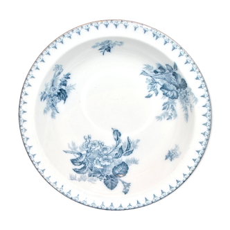 SARREGUEMINES FLORE Deep dish Salad bowl with blue flower decoration U&C 28cm
