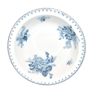 SARREGUEMINES FLORE Deep dish Salad bowl with blue flower decoration U&C 28cm