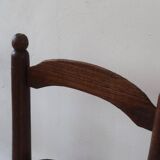 Pair of straw farm chairs