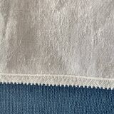 12 large monogrammed white linen napkins