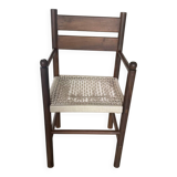 Walnut woven chair
