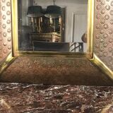 Mirror in metal and copper, dated around 1970 - 52 cm x 33 cm