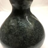 Vase en céramique vintage bleu signé AP