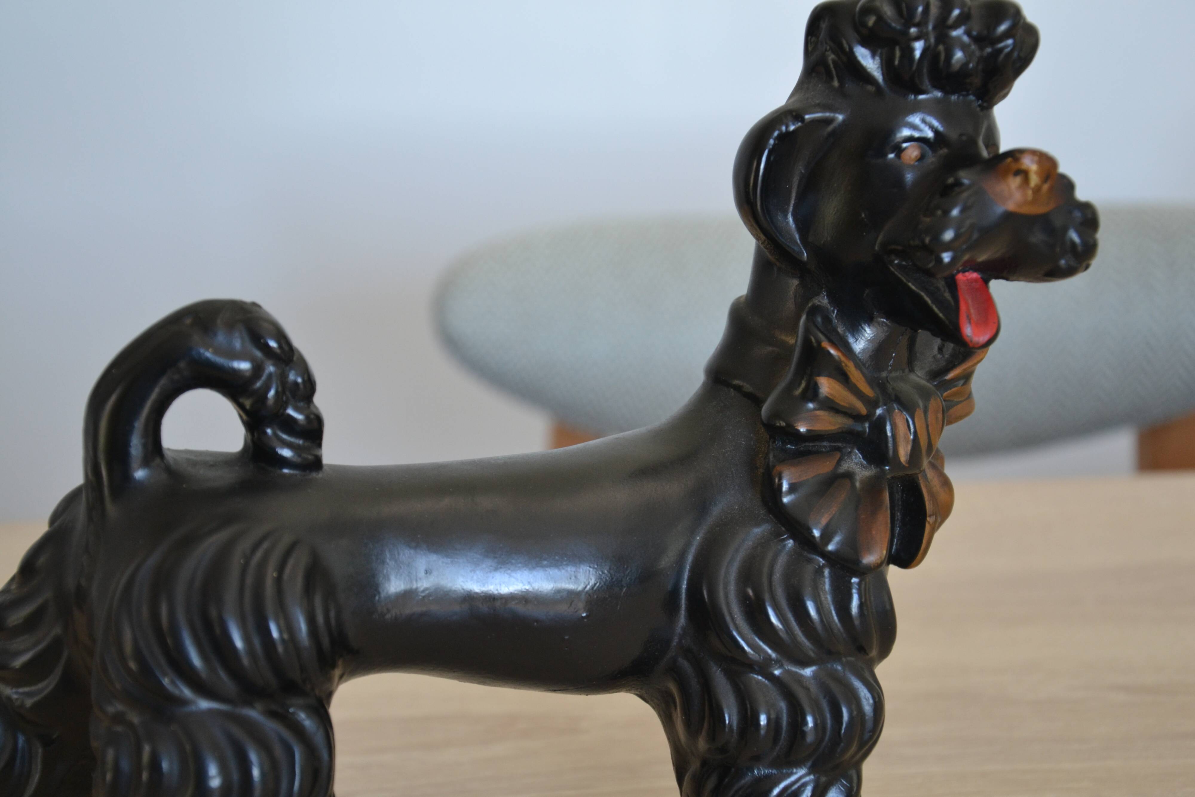 vintage ceramic poodle animal