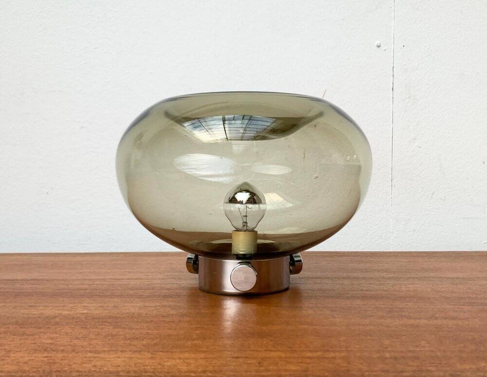 Lampe de Table en Verre Bulbe Espace Années 1960 Milieu du Siècle