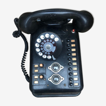 Old standard black Bakelite telephone early twentieth century