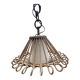 Vintage rattan and bamboo pendant – Louis Sognot style (1960s)